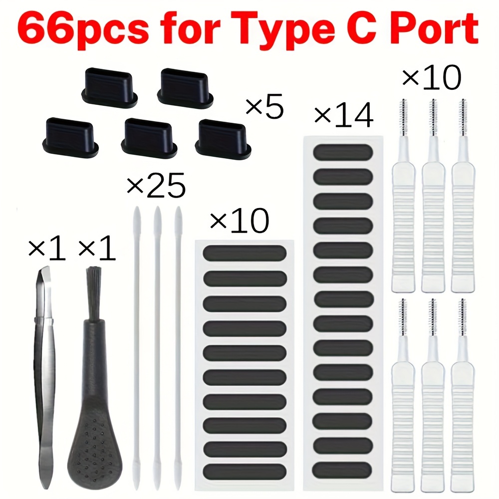 Universal Mobile Phone Speaker Dust Mesh Sticker Type C Phone Port Protector Dust Plug Tweezers For Iphone Cleaning Kit