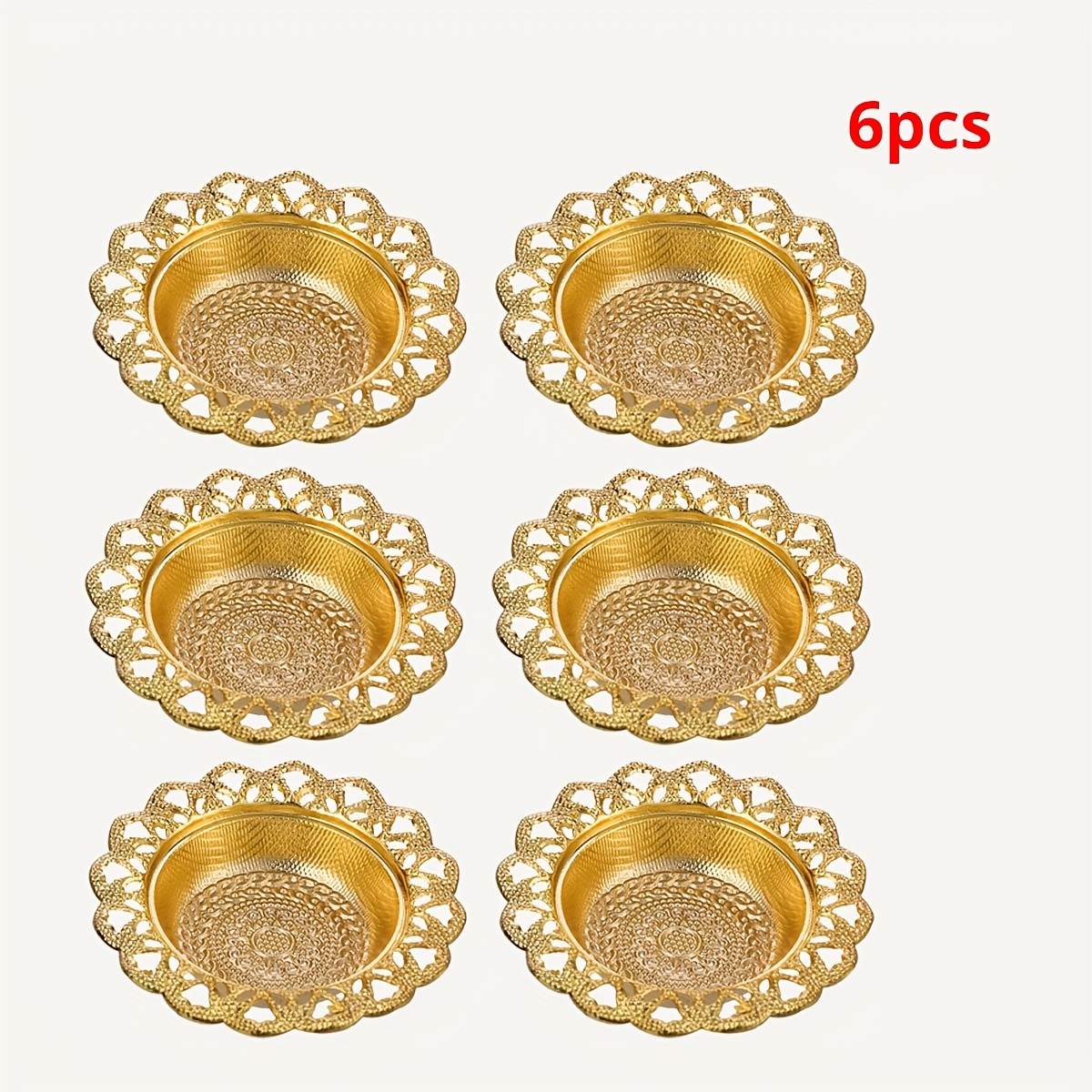 E-shop 3er/6er Set Easy Eisen Räuchergefäß, Rundes Schwarz Silbernes Goldenes Eisen Mesh Räuchergefäß, Ein Einzigartiges Geschenk für Minimalisten,