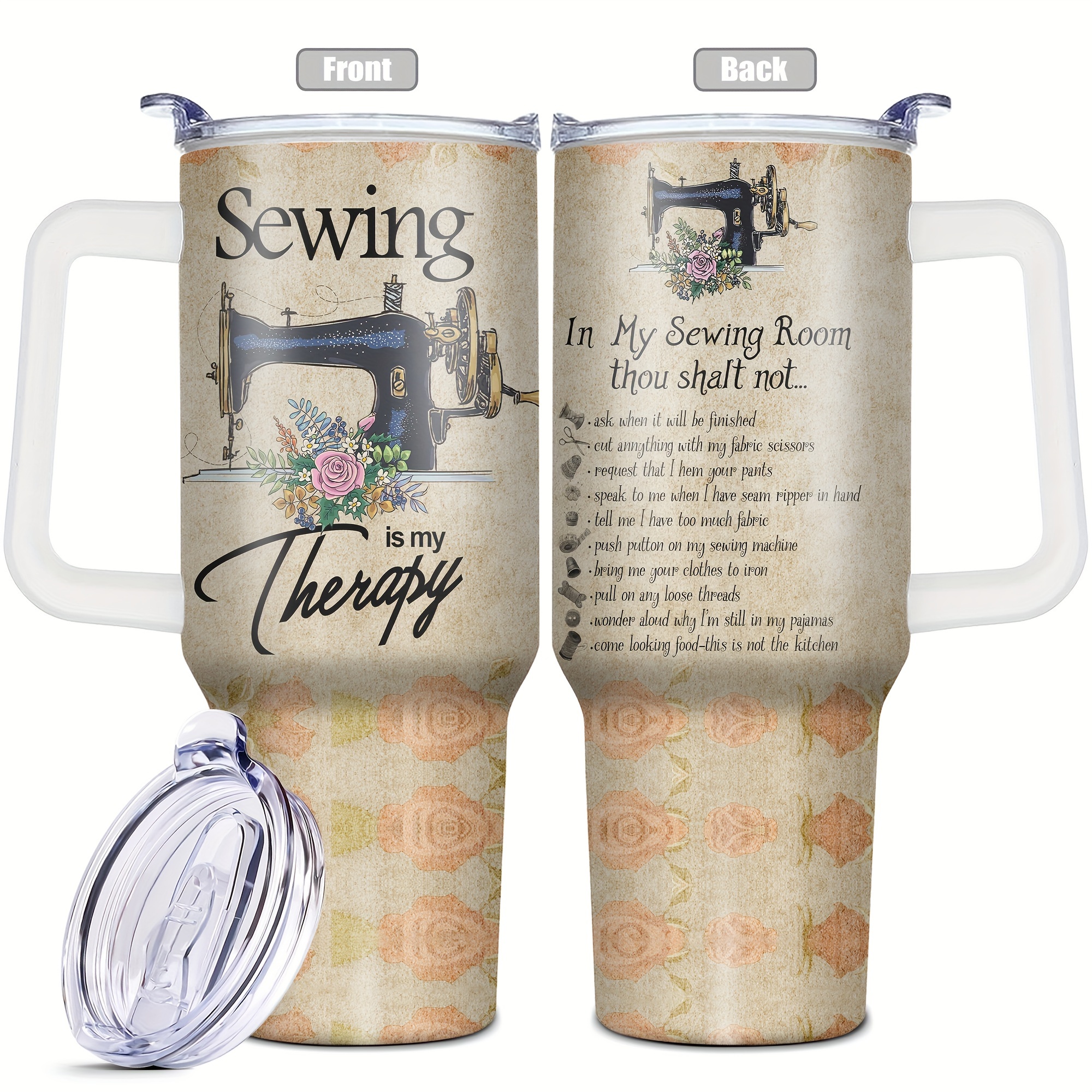 

40oz Sewing - Bpa-free, Reusable Metal Mug Lid For & - For Women, Mom, , , Coworkers - For Weddings, Birthdays, Graduations