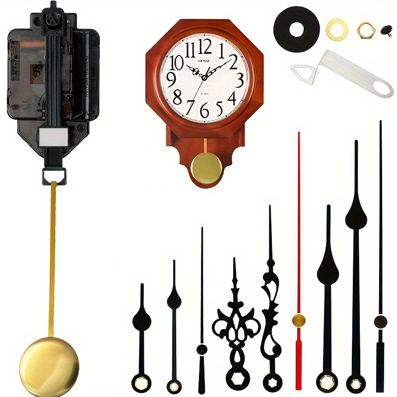 

Diy Wall Clock Kit With Movement & 3 Sets Of Hands - Easy , Fits Most Clocks