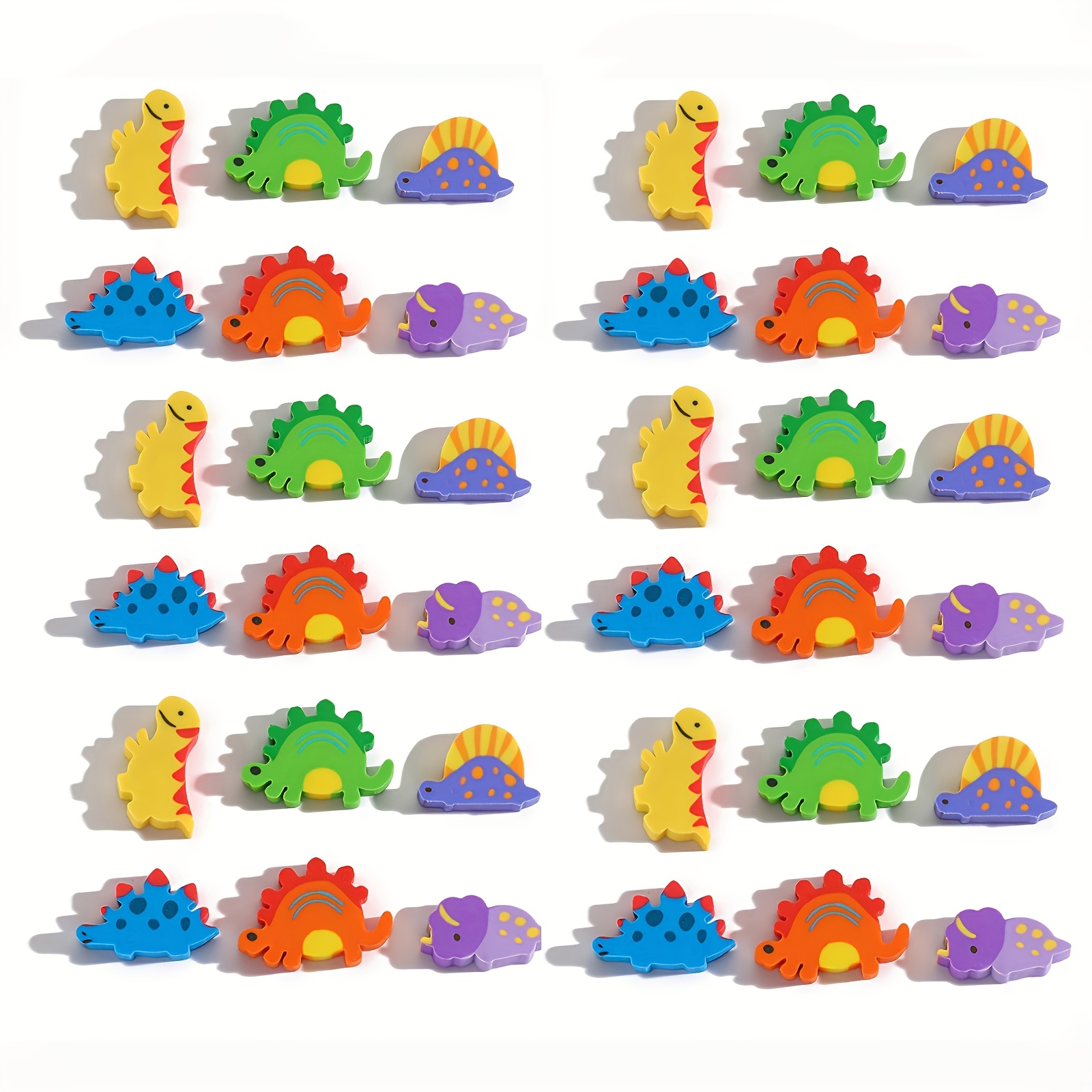 36pcs Dinosaur Erasers Dinosaur Shaped Erasers Pencil Erasers For Party Daily Rewards Fillers