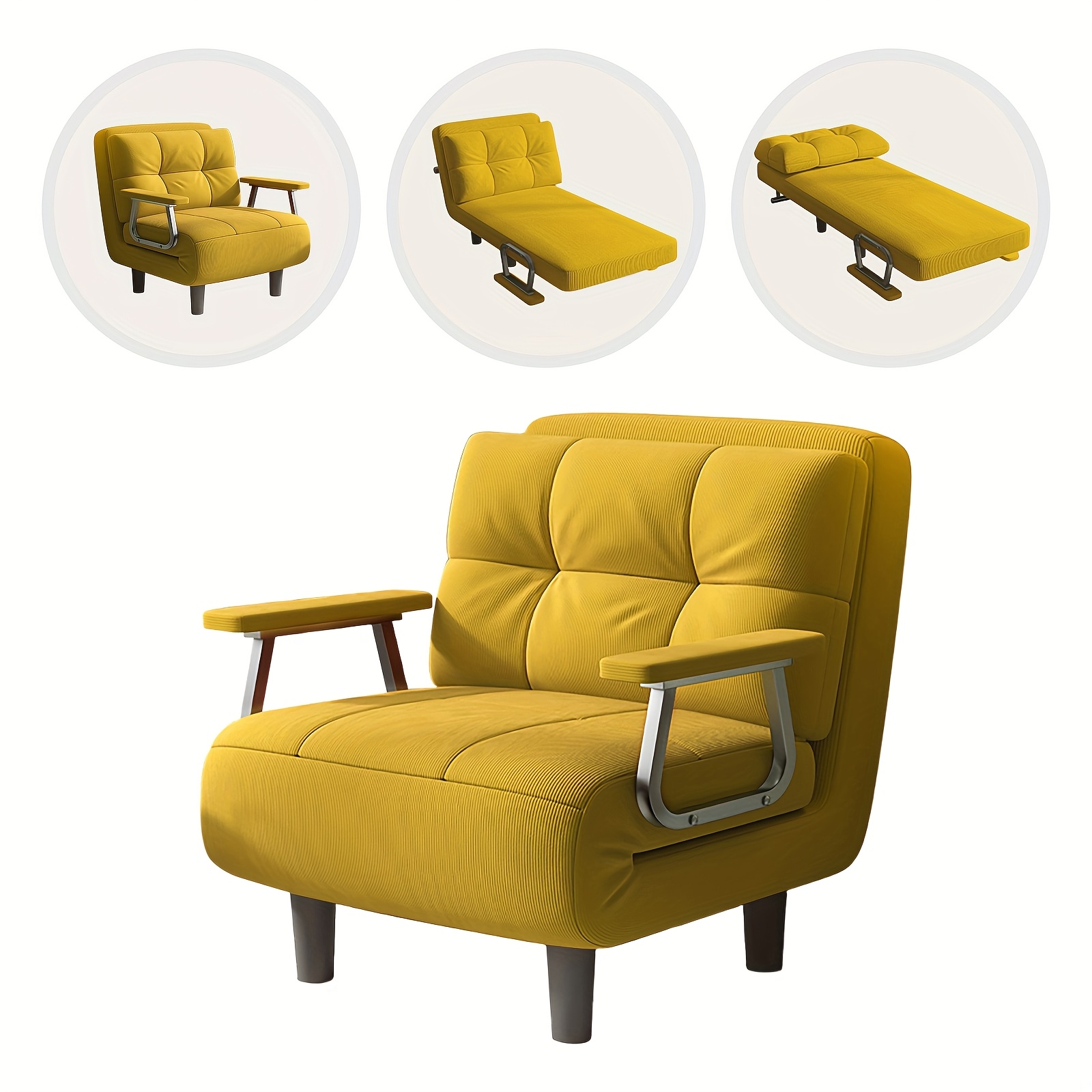 Zložljiva dvodelna sofa postelja za dnevno z udobnimi usnjenimi nasloni za , 63 X 20 X 124 cm, fleksibilna in enostavna za zlaganje, lahka in