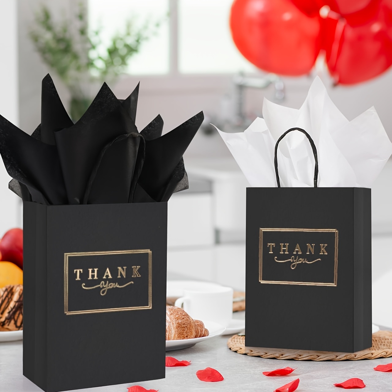 Lot De 12 Sacs En Papier De Noël Réutilisables Avec Poignée - Multicolore, Neuf
