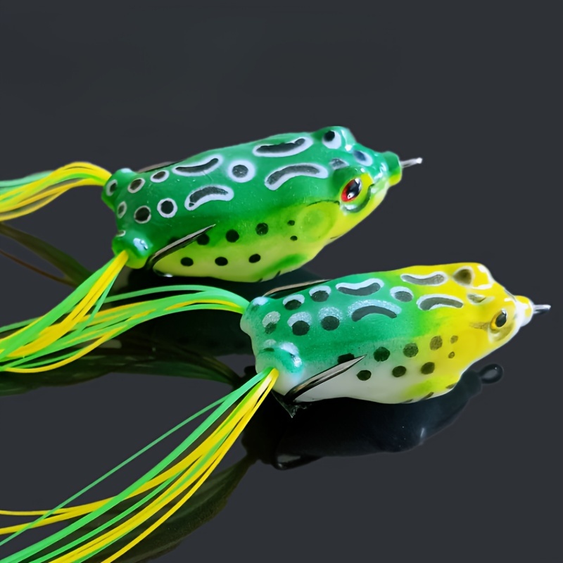 2pcs Bionic Soft Frogs, Bass Fishing Lure With Hollow Body, Topwater Frogs,  Fishing Lures