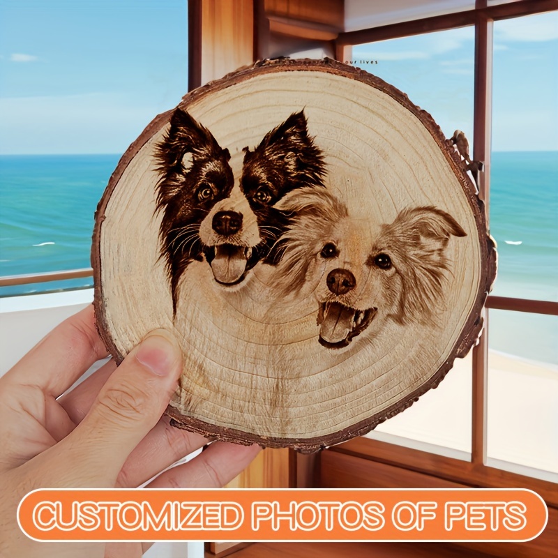 TEMU Custom Engraved Pet Memorial Photo Frame - Personalized Wooden Pet Loss Sympathy Gift, Dog & Cat Tribute Keepsake For Home Decor - Ideal For Remembrance, Bereavement, And Special Occasions