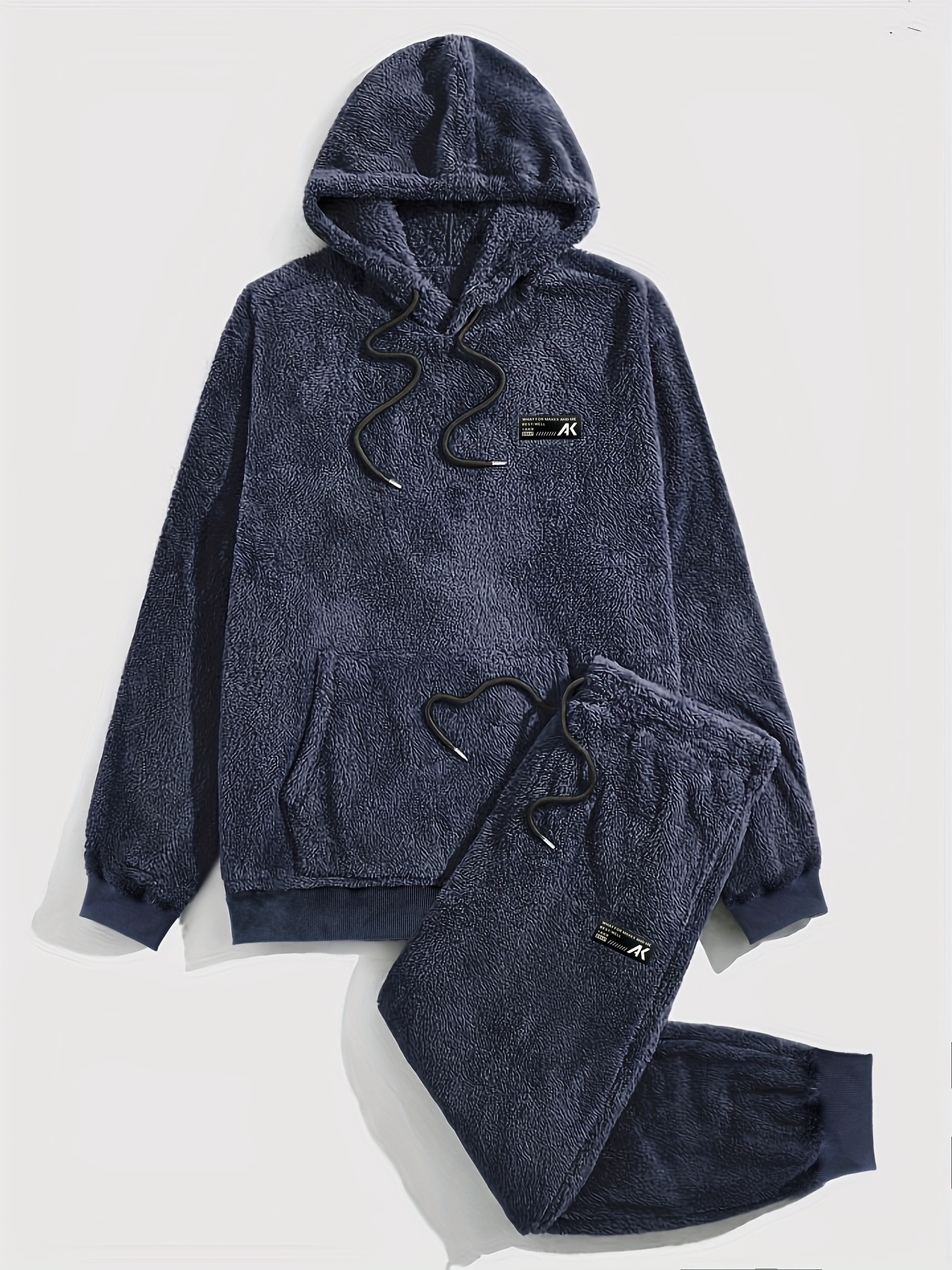 conjunto sudadera capucha pantalones chándal terciopelo Temu