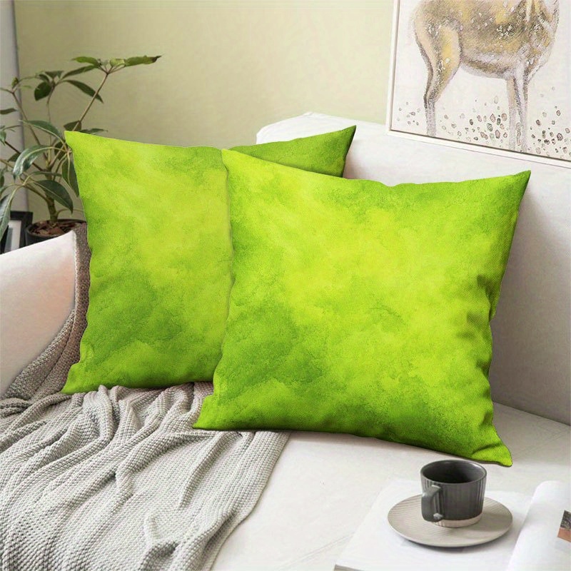 TEMU 2-pack Of Photo Frames With A Vibrant Lemon Green Background, Suitable For Text Or Images, And 3 Plush Pillowcases, Measuring 18x18 Inches