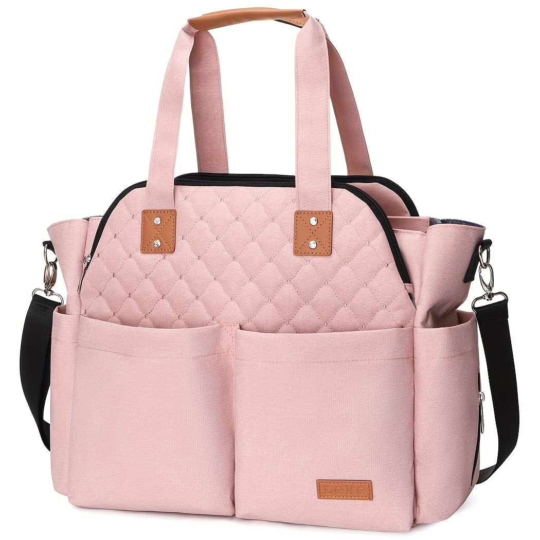   diaper tote bag purse satchel diaper messenger for mom and girls pink