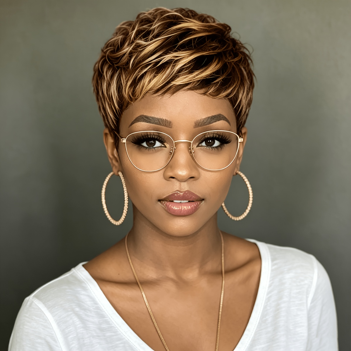 TEMU Nicelatus Short Mixed Brown Blonde Wig Short Hairstyles Short Cut Wig Synthetic Wigs For Women Short Hair Wigs For Halloween, Christmas Party,