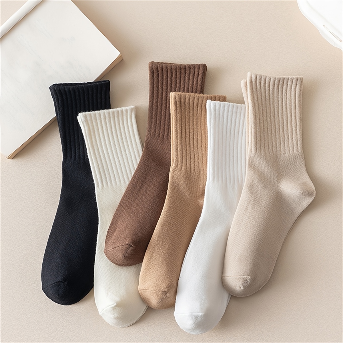 

10 Pairs Of Mixed Color Mid Tube Socks, Wear, Breathable And Solid Color Neutral Socks - Easy To Care For, Long- And Comfortable, Suitable For Daily Use And Sports