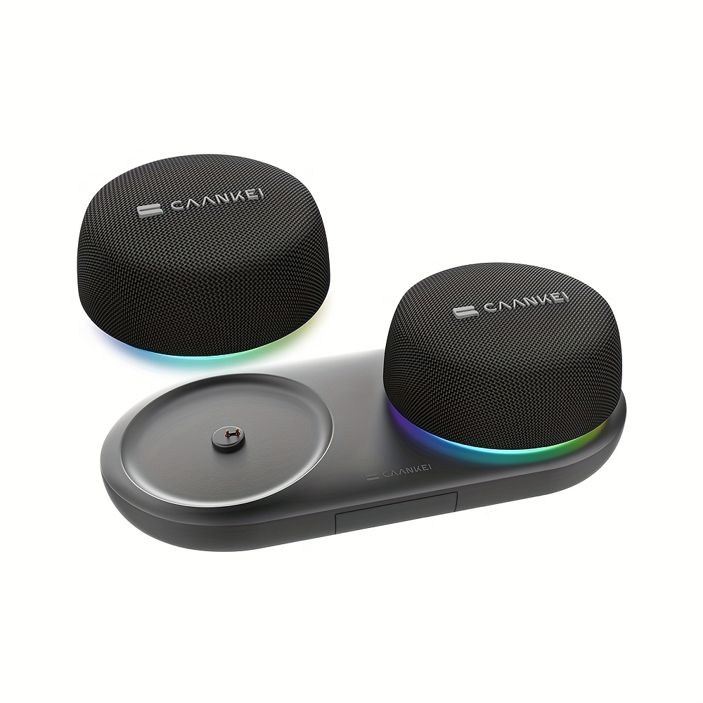 Image of Latest Compact Portable Speaker With Charging Dock - Tws Pairing, 60-hour Long , Compatible With Pc Phones, Powerful Sound Penetration, Dual Speakers For High-, Strong Surround Sound