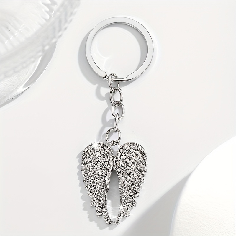 1pc Fashionable And Gorgeous Wings Keychain Pendant, European And American , Suitable For Daily Couples And As Gifts