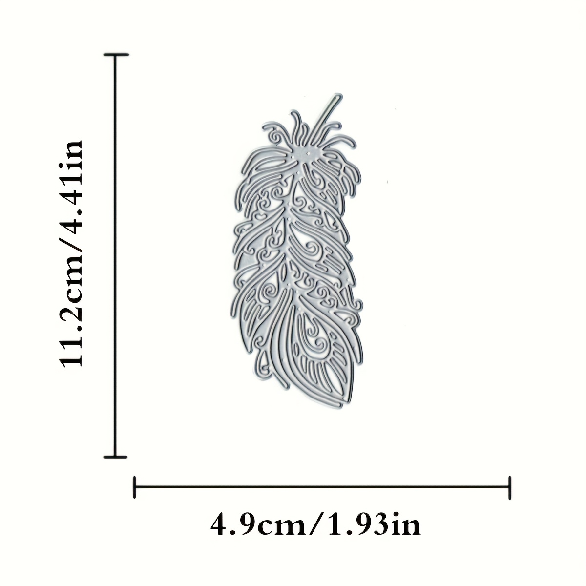 TEMU Feather Template Cutting Card Design Metal Cutting Die Set - Professional Templates, Handmade Card Tools, And Home Decor Craft Kit, Suitable For