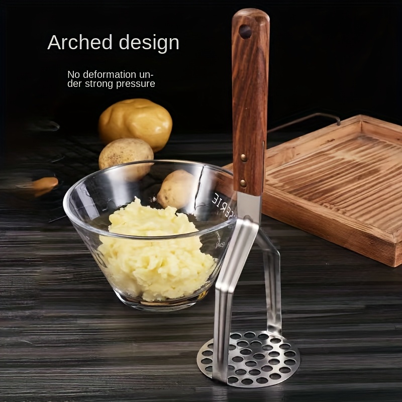 

Stainless Steel, Best Kitchen Tool, Smasher For Potatoe, Avocado, Sweet , Beans, Large Heavy Duty Metal Mashing Utensil