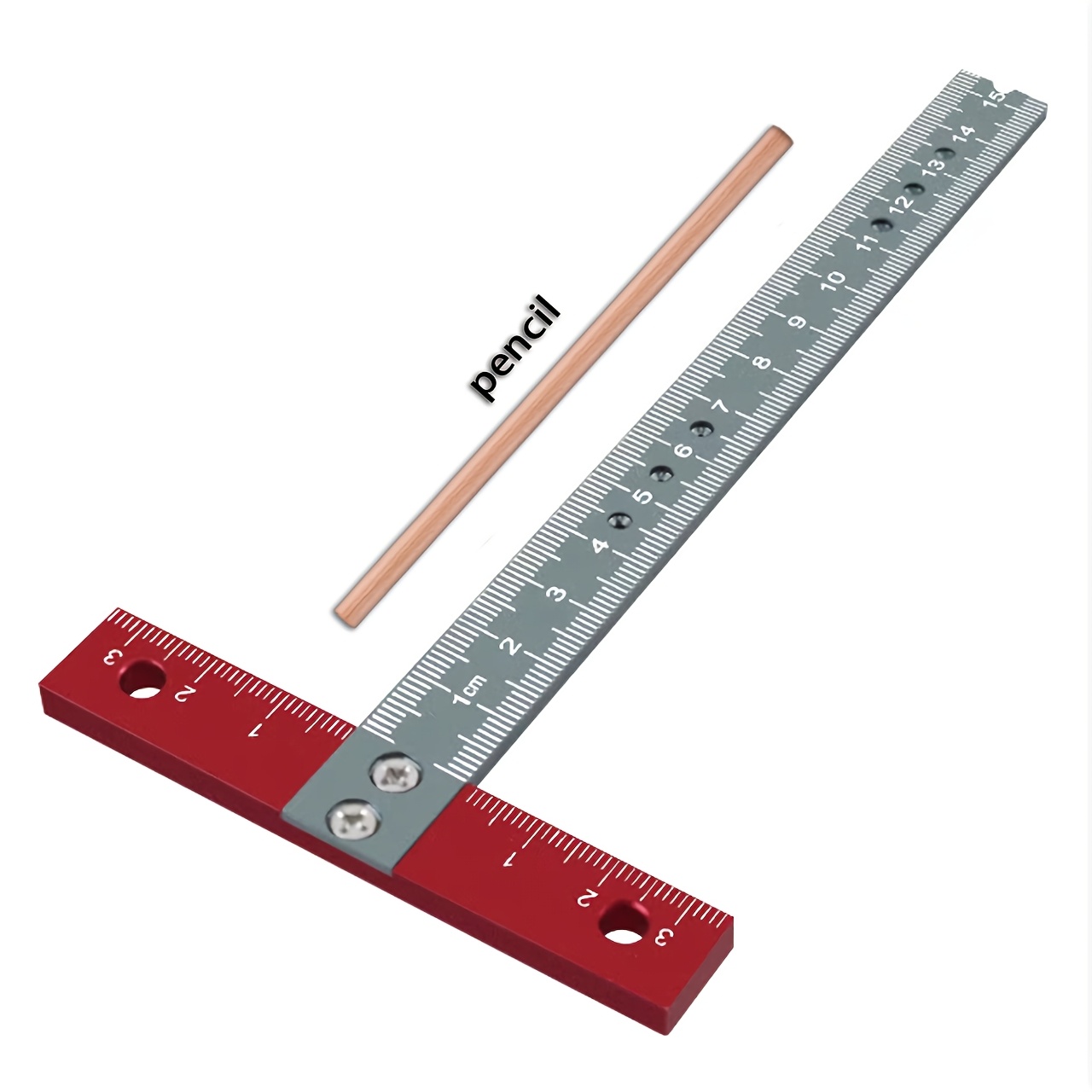 TEMU A High-precision Layout Square With Pencil, Featuring Multiple Hole Positions. This Tool Combines Accuracy, Durability, And Portability, Making