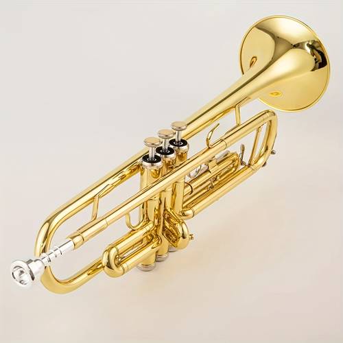 tr8335 professional trumpet b flat brass lacquered golden playing grade trumpet instrument high quality shell keys trumpet instrument