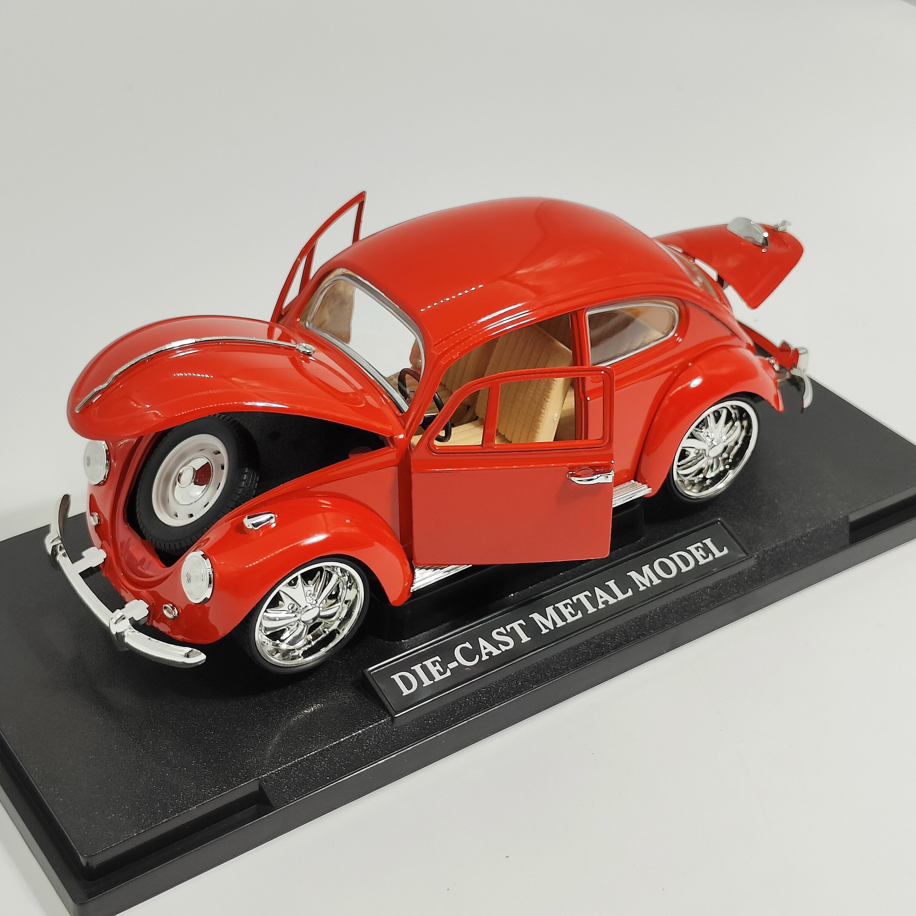 VOLKSWAGEN DECO STYLE VINTAGE VOITURE DE SPORT métal ROUGE