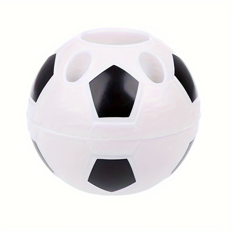 

Soccer-shaped Desk Organizer: Lightweight Plastic Pen Holder, Ideal For Office And Student Use, Daily Essential