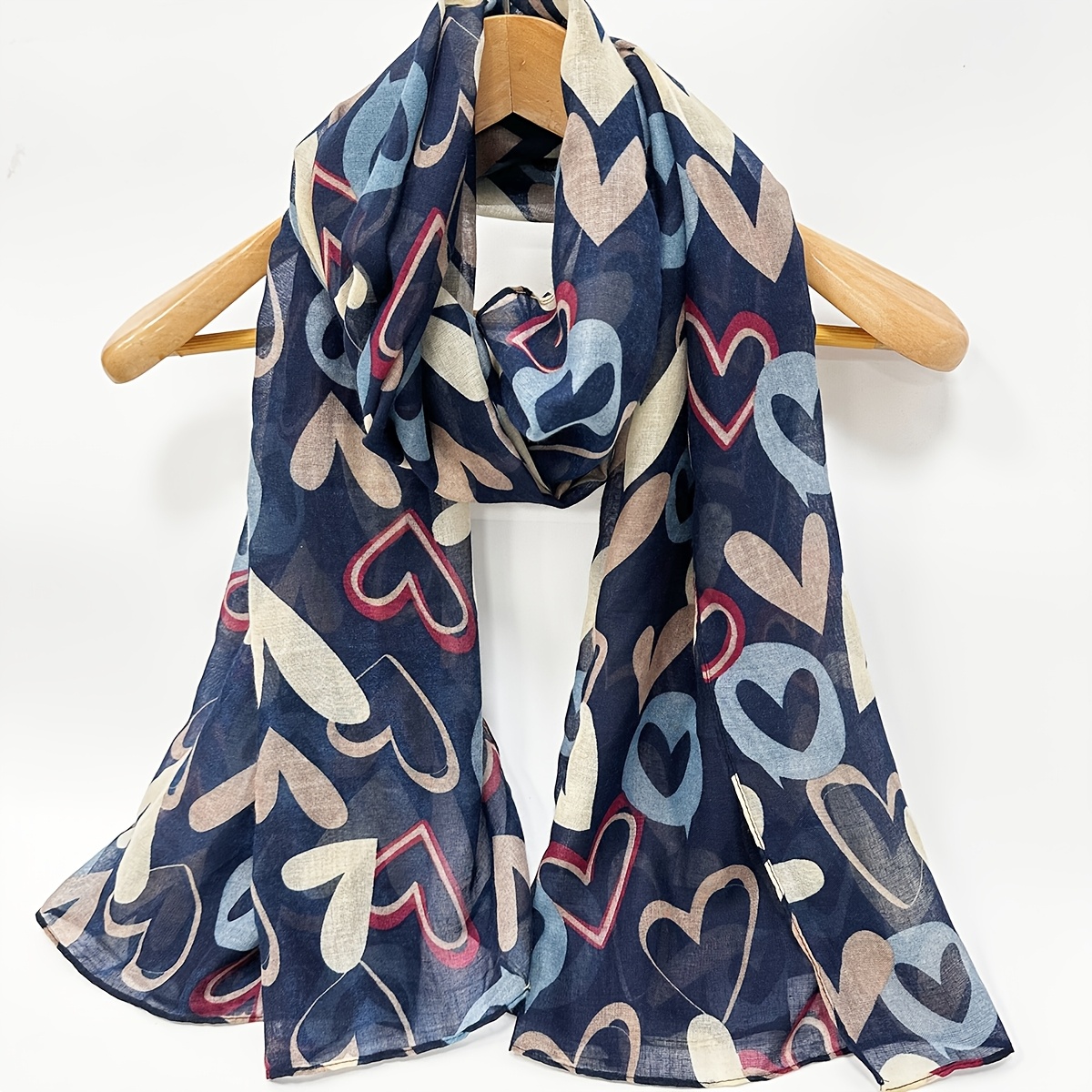 Spring/summer New Gradient Korean Long Heart-shaped Headscarf Breathable All-match Fashion Scarf
