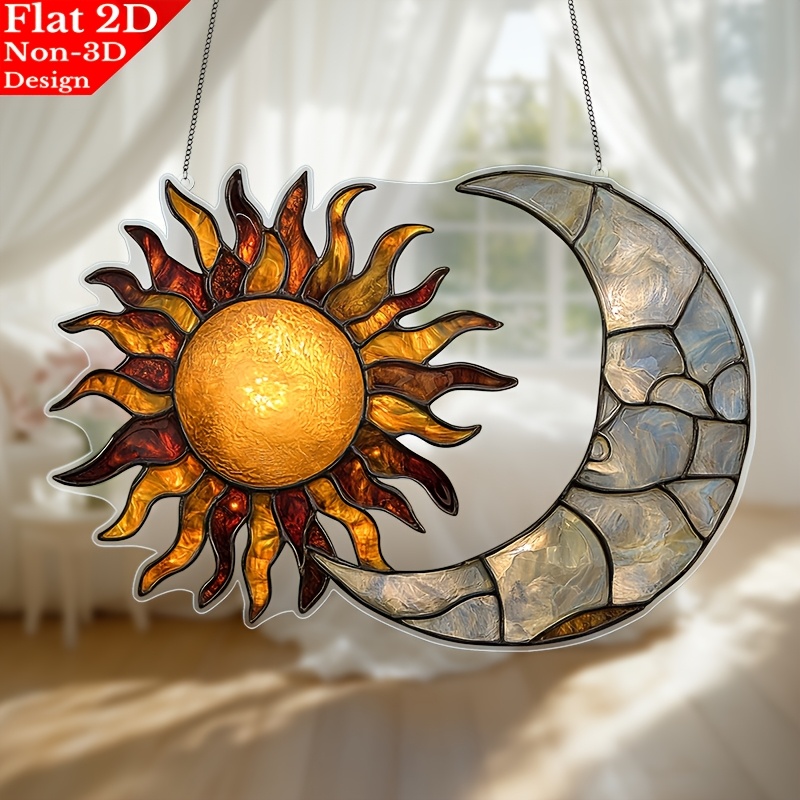 

1pc, 2d Flat Acrylic, Sun And Suncatchers, Garden Suncatchers(11.8" X 8.1"), A Hanging Decoration For A Touch To Bedrooms, Living Rooms, Or Meditation