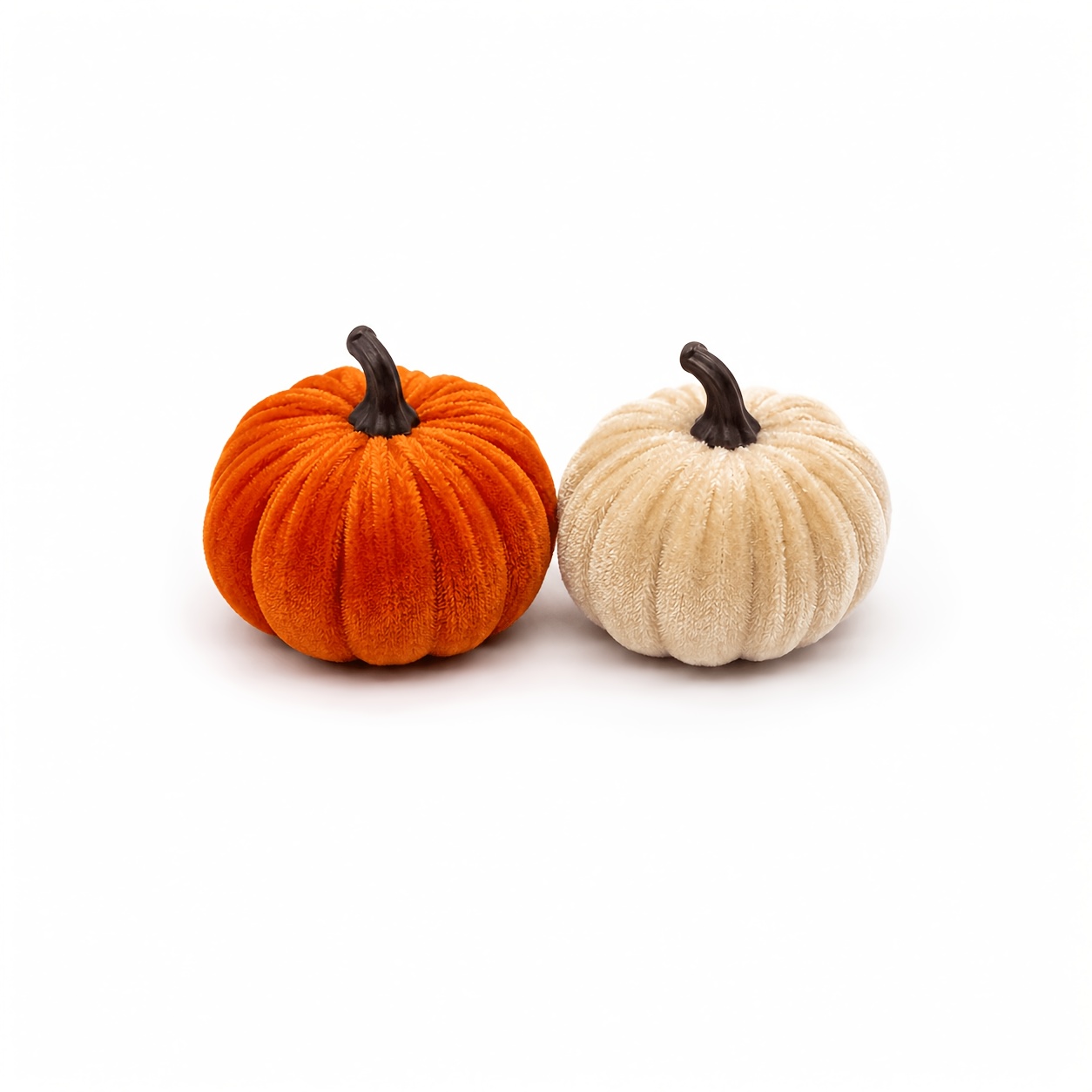 TEMU 2pcs - Apricot And Orange Pumpkin Mini Ornaments - Special For Halloween Atmosphere Pumpkin Decor, Suitable For Halloween, Christmas, Easter