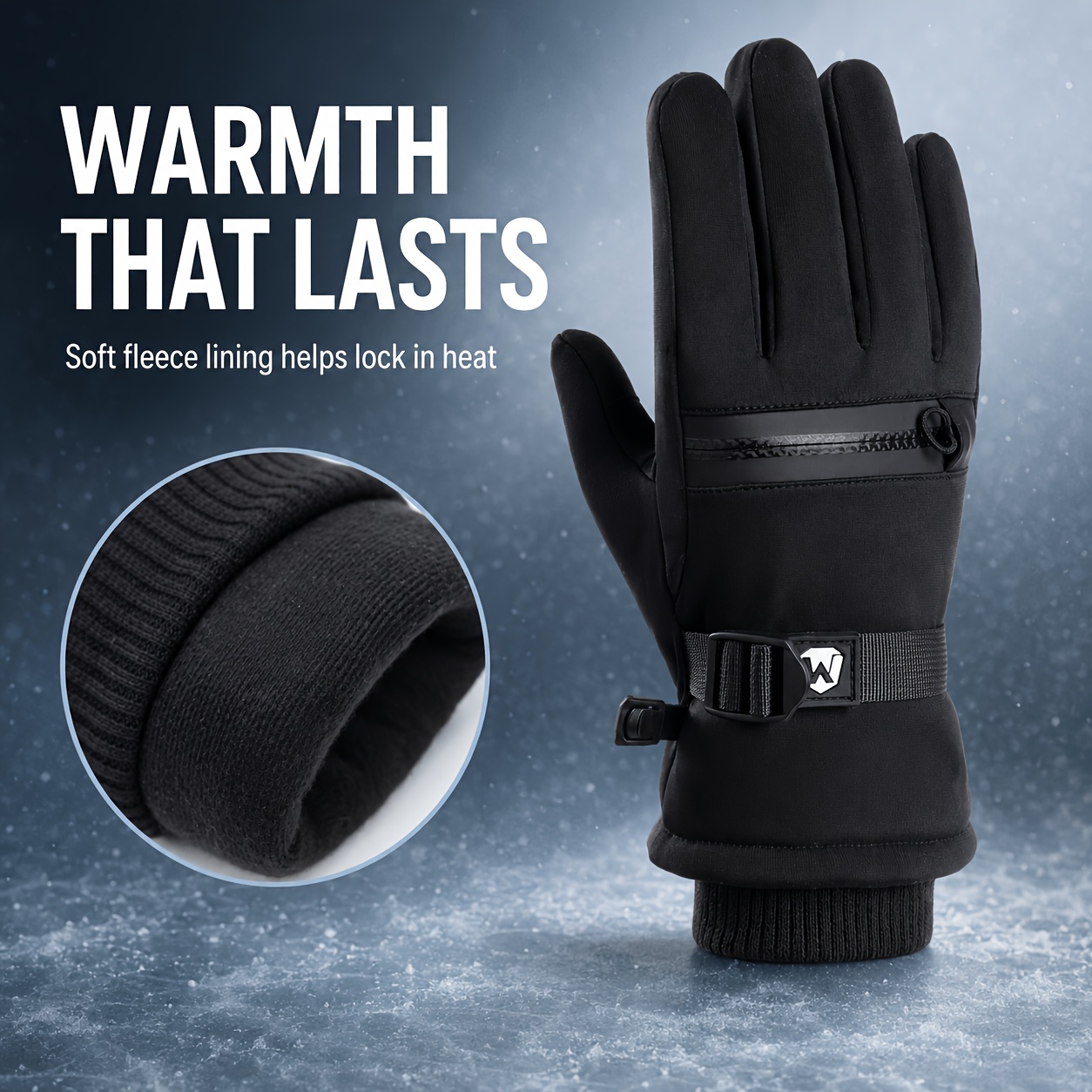 Winter Thickened Warm Ski Gloves, Unisex