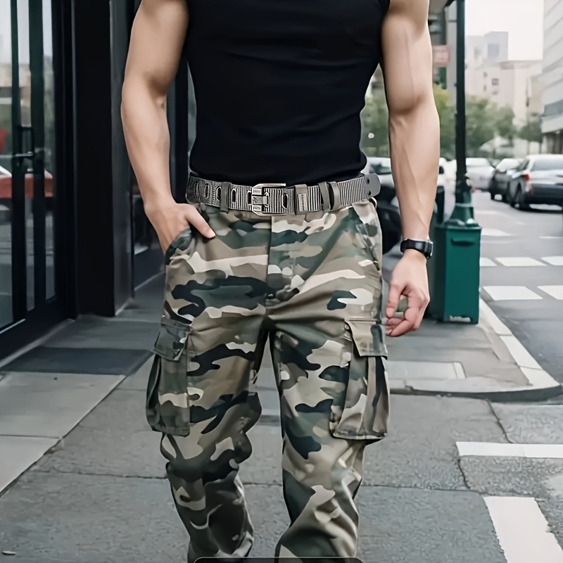 Y2K Tactical Canvas Work Belt for Men