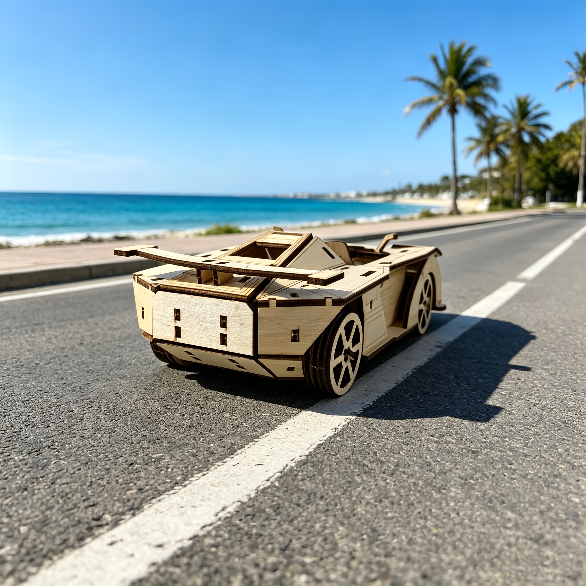 3D Puzzle Race Car Model, Wooden Assembly Kit