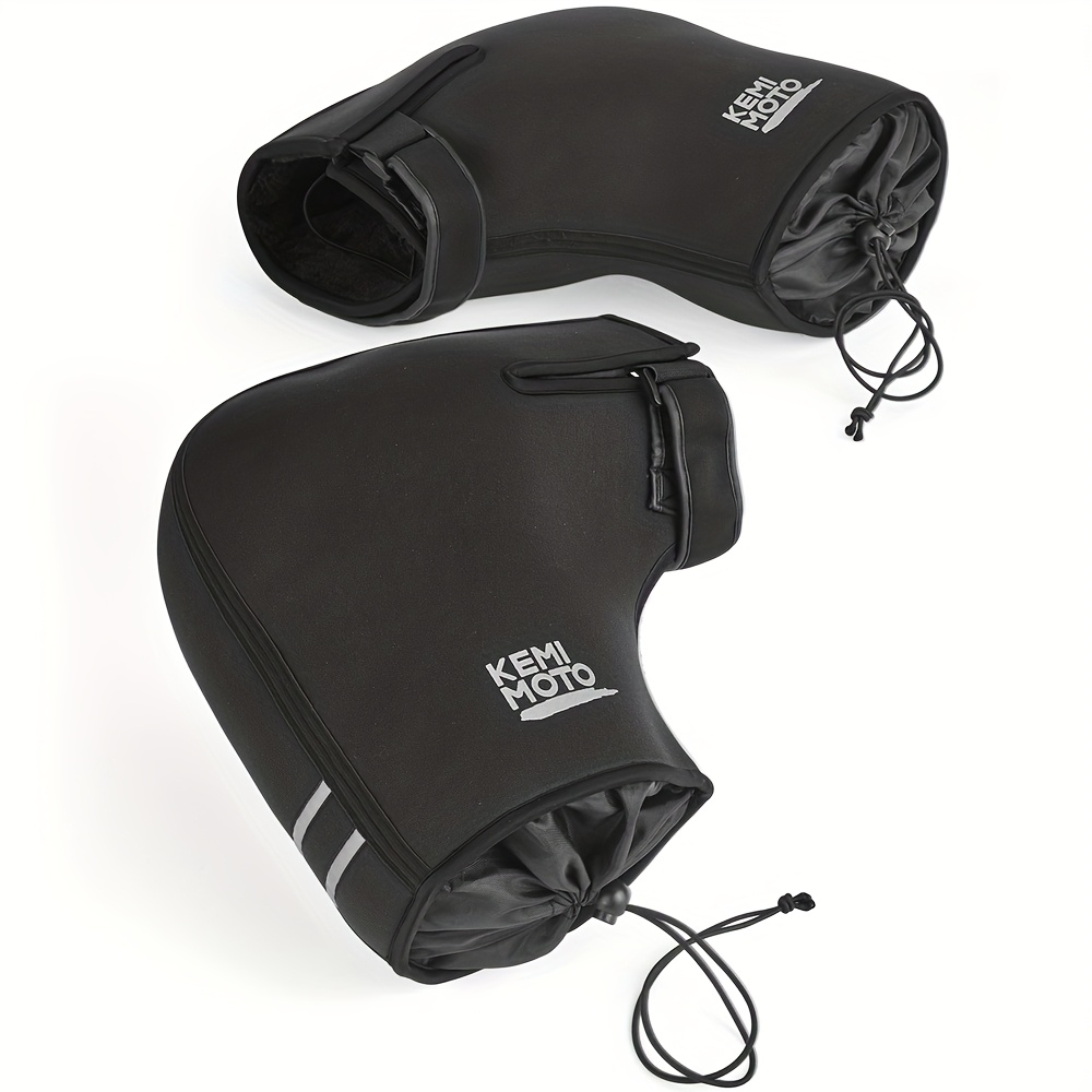 TEMU Motorcycle Handlebar Gloves Scooter Hand Bar Winter Gloves Windproof Washable For Atv Snowmobile