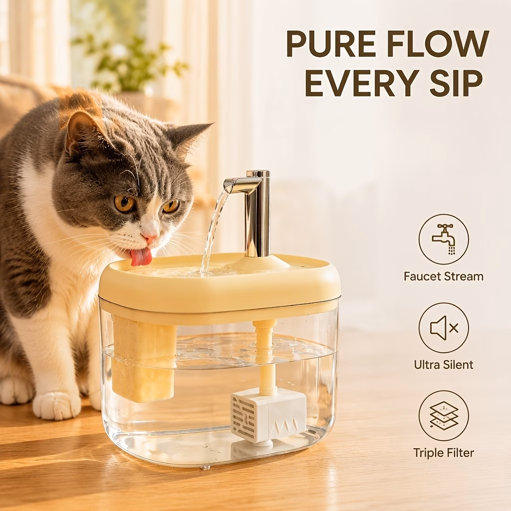 5l large capacity automatic pet water fountain in 3 colors suitable for pets usb powered no batteries required safe and reliable with automatic water circulation from a pet owner Product details 0