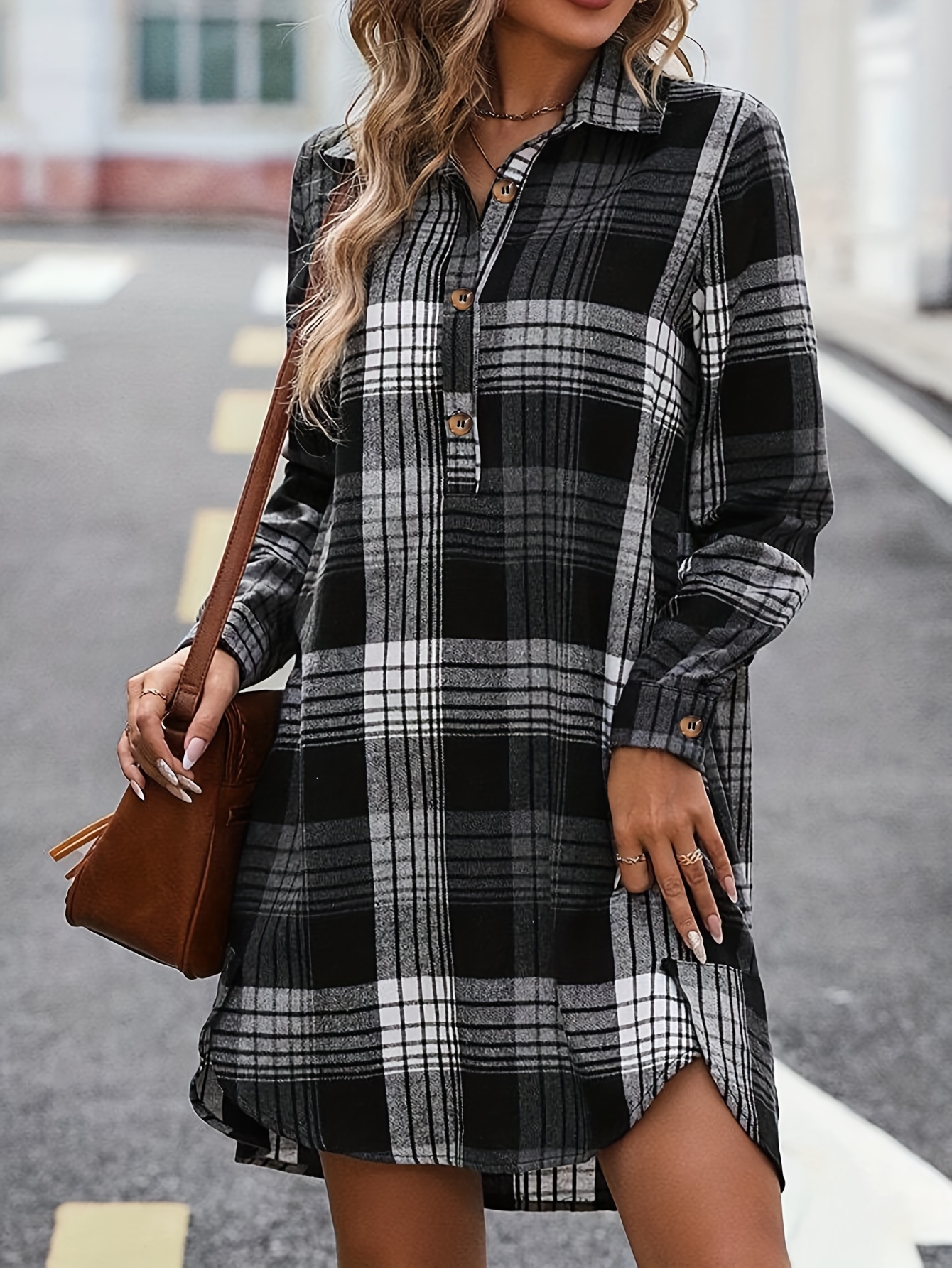 Work Designer Summer Dresses Women's Elegant Lapel Dress Polyester