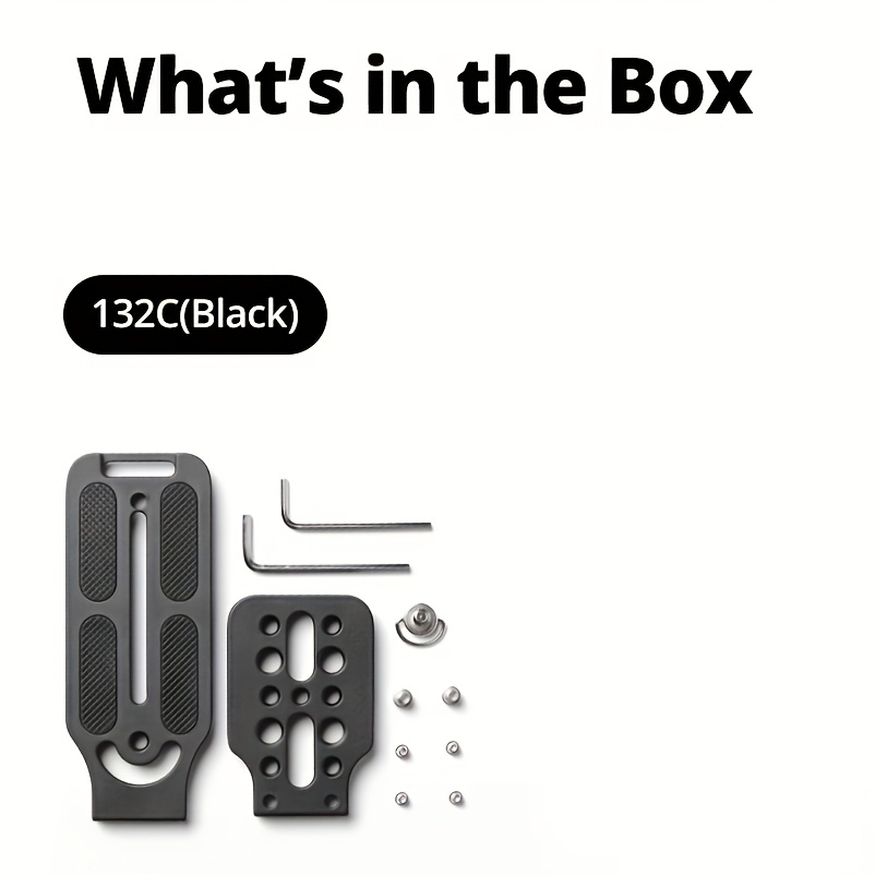 TEMU Ambitful 132C [Negro] Soporte Universal de Rápida de Adaptador de Montaje de Tornillo de 1/4'' 3/8'' para DJI , Zhiyun, Canon, Nikon, Sony, Fuji