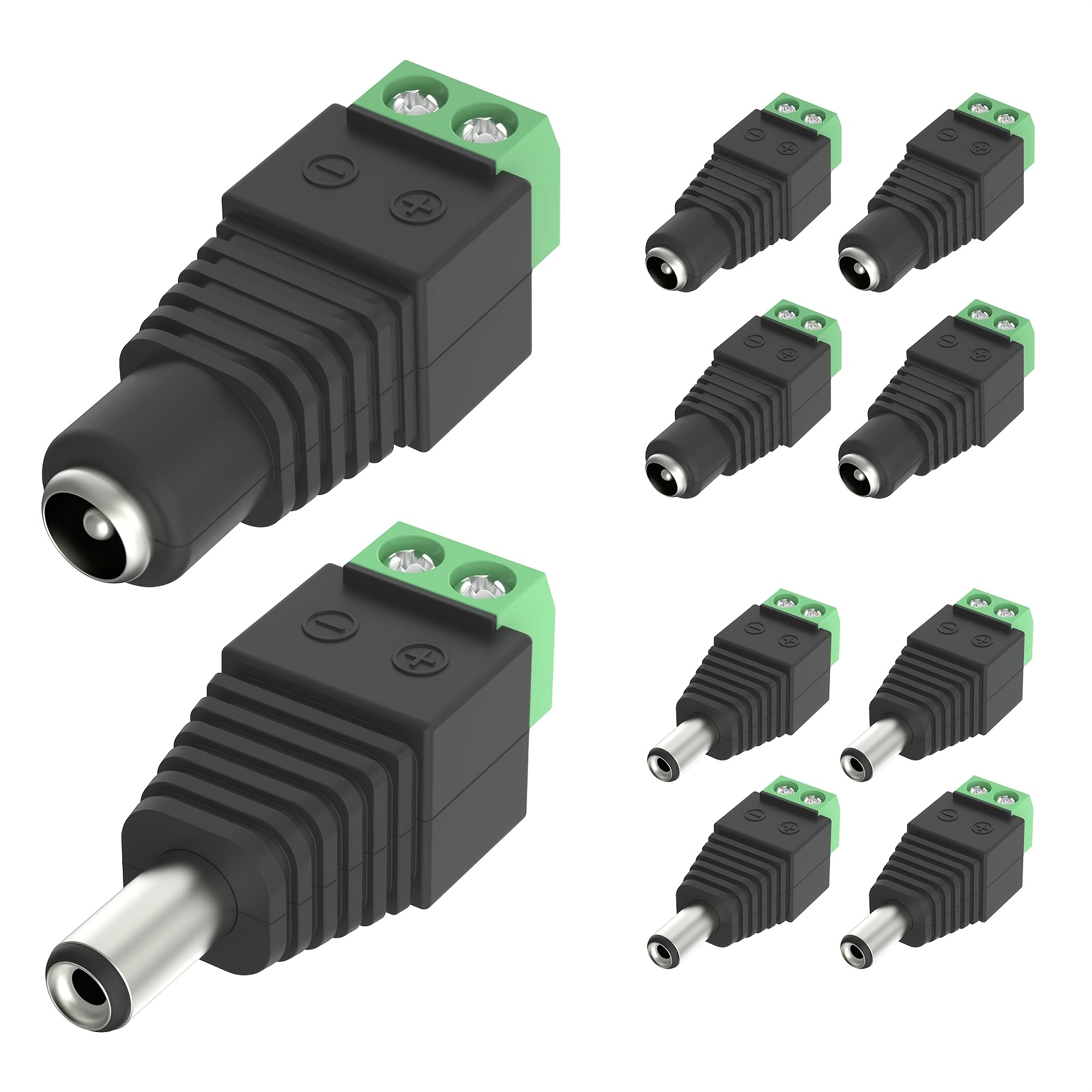 Nodemcu Lua 5/10 Pairs 12v Power Connector Industrial Electrical Docking Terminals 5.5mm X 2.1mm Power Plug Male And Female Connectors For Led Strip Cctv Security Camera