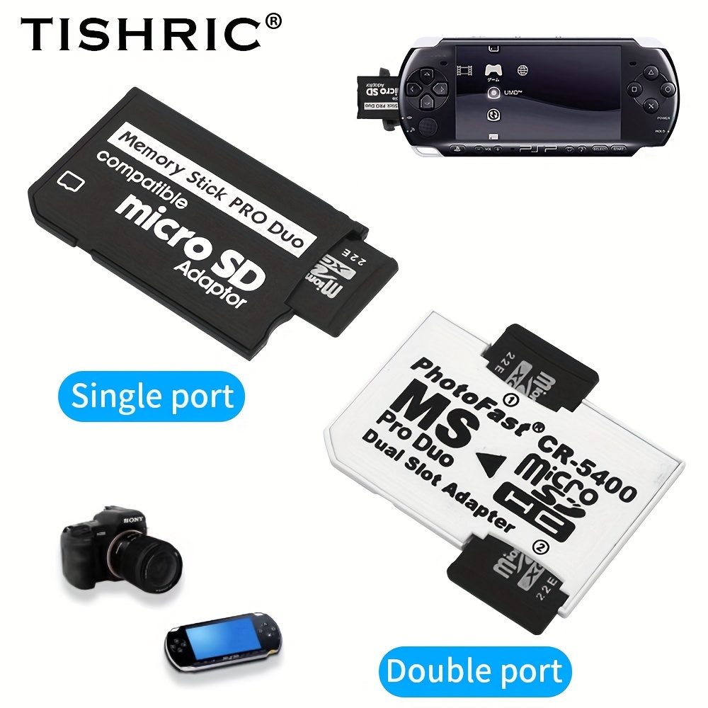 

Tishric Adapter: Compatible With Microsd, Tf Memory Cards, Supports 1g~64g Capacity, Suitable For Psv Psp Series