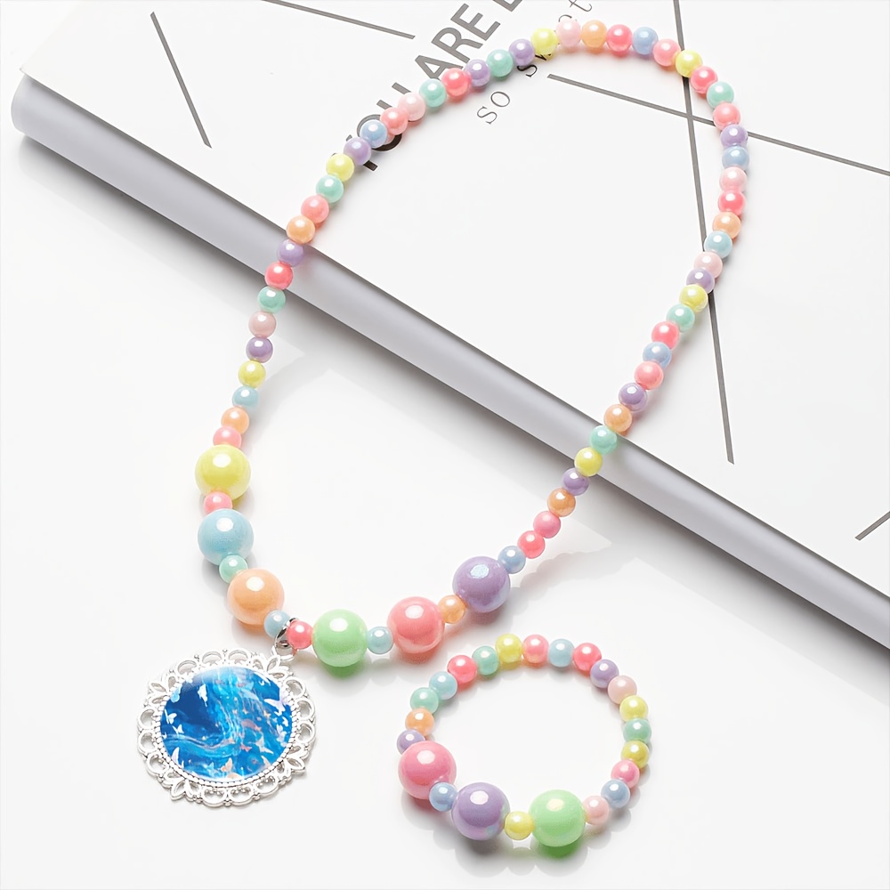 2pcs Cute Women's Jewelry Set, Necklace and Bracelet