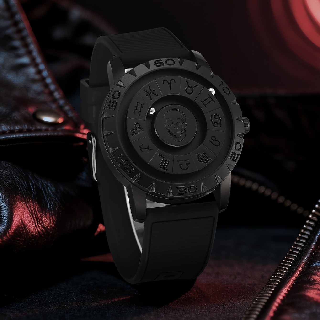 Reloj de Cuarzo para Hombres con Números Árabes Únicos, Esfera Flotante Magnética - Imagen 1