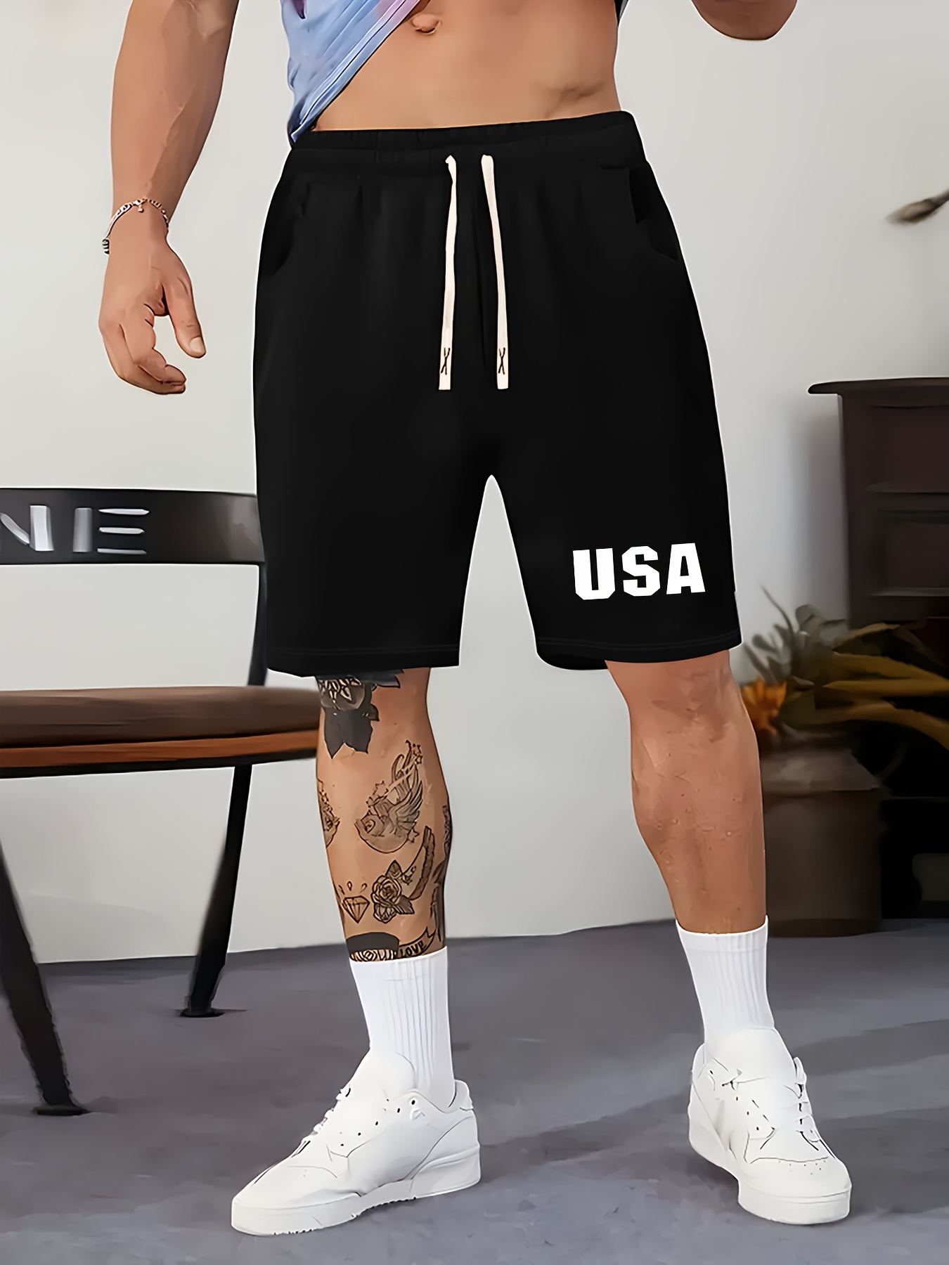 Pantalones Cortos/shorts Deportivos Estilo Americano - Temu Chile