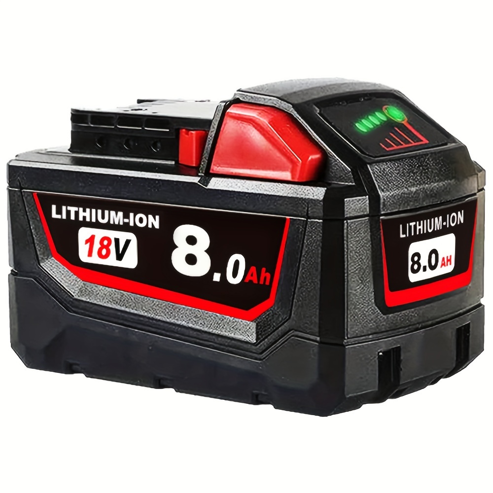 

18v 8.0ah Battery Replace For All M18 8000mah Cordless Power Tools Lithium-ion Battery Compatible With Tools And Charger 48-11-1850 48-11-1852 48-11-1850r 48-11-1840 48-11-1828 48-11-1820 M18 M18b