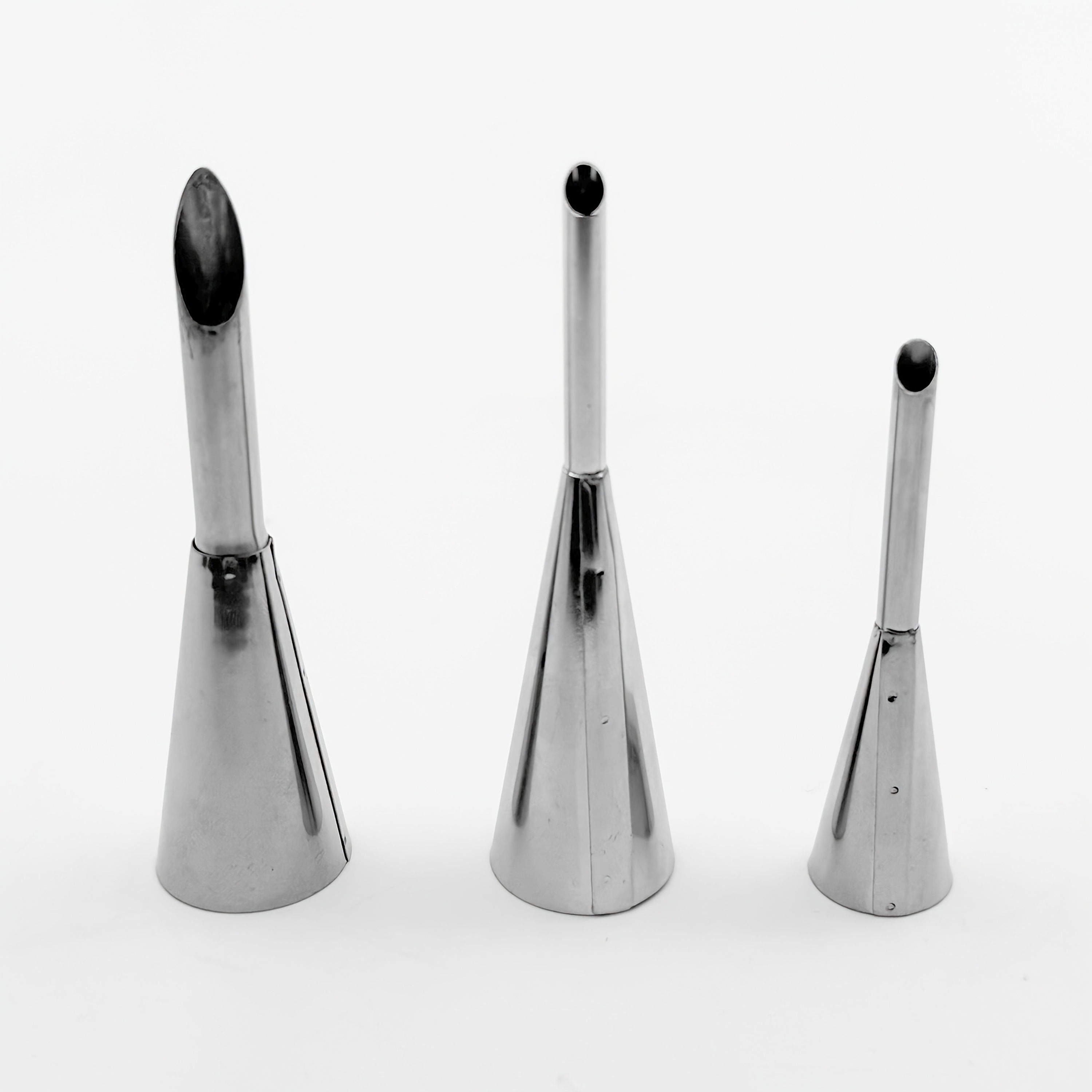 3pcs Set Of Long Nozzles For Cream-filled , Stainless Steel Cream Injection Piping Tips, Dessert Icing Decorating Tools, Suitable For Small Pastries, , Cupcakes, Filled Donuts, And Other Pastries
