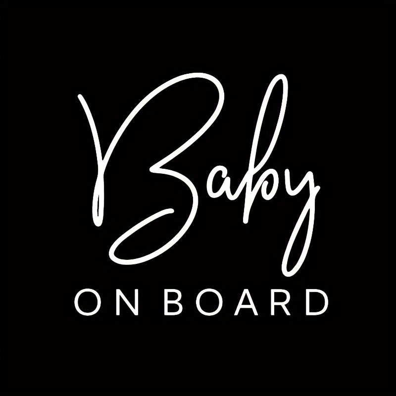 Vinyl ' On Board' Sticker - Durable, Weather-resistant Decal For Cars, Trucks, Laptops & Walls, Easy To Apply, 12cm X 20cm, Baby Safety Awareness, Car Decal