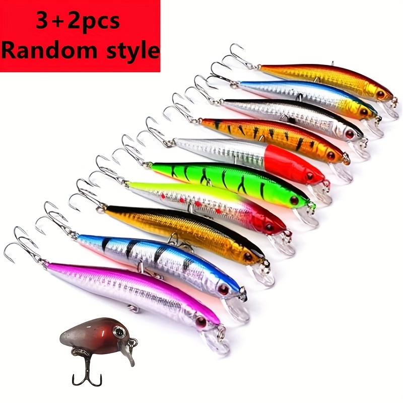 TEMU Fishing Lure Kit With Spinner Baits, Hooks - Heavy-duty Hard Baits For Saltwater & Freshwater - Multi- Fishing - Trout, , Salmon, Pike, Perch,