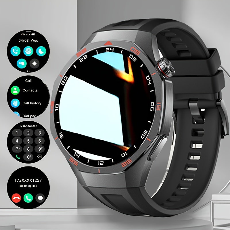 TEMU A Popular Round Smartwatch For 2025, Featuring A Metal Casing, Ceramic Base, And An 2.01" Large Display. This Device Allows For Wireless Calling