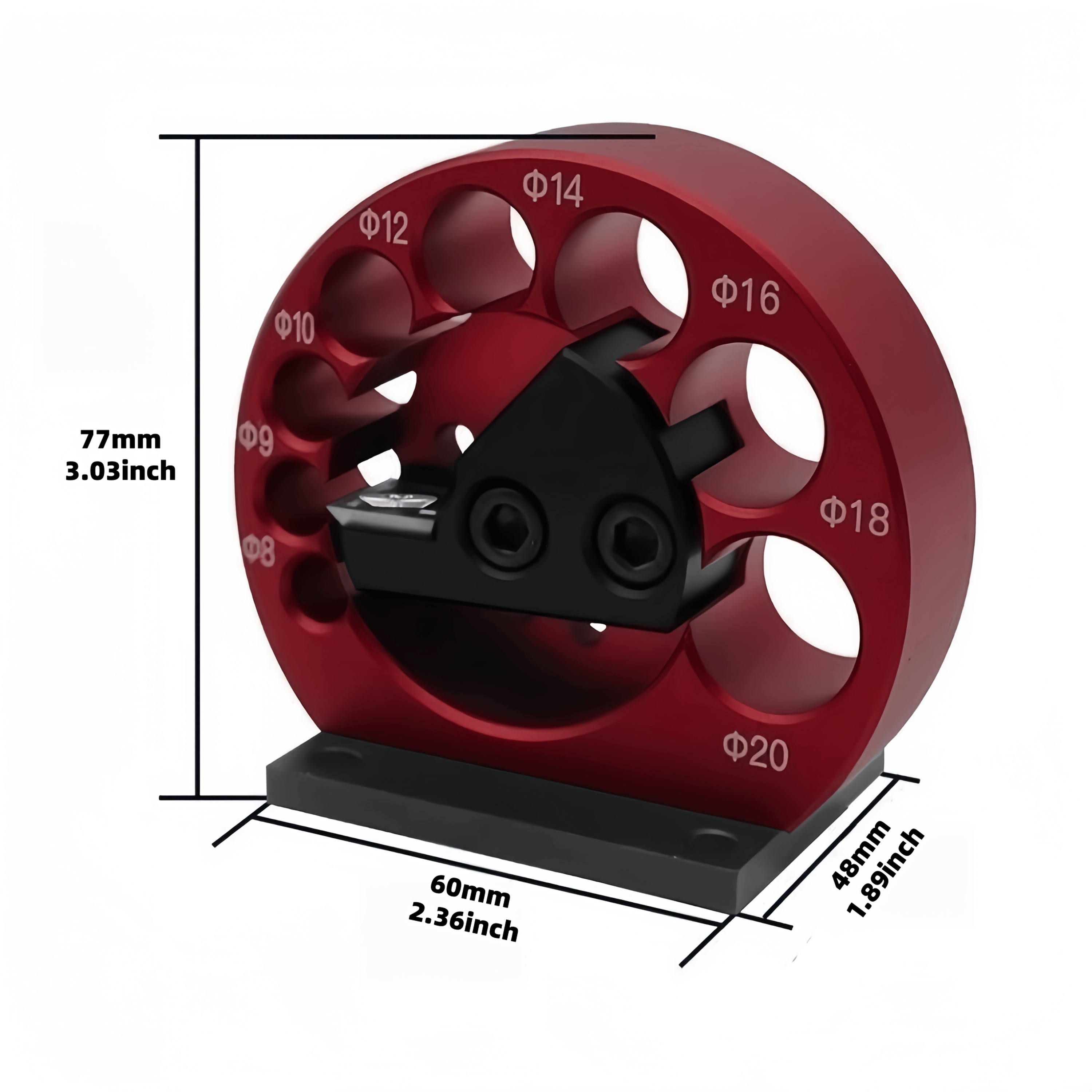 TEMU 1 jeu de fixations de fabrication de goupilles de - Système réglable à 8 trous adapté aux tiges en bois de 8 mm à 20 mm, avec lames durables en