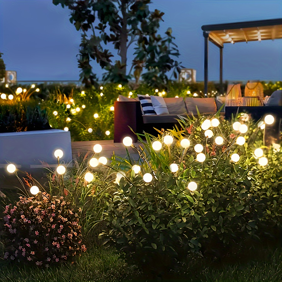 

Easy-install - Warm White, Upgraded Outdoor Decor For Yard & Patio, Solar-powered Firefly Lights