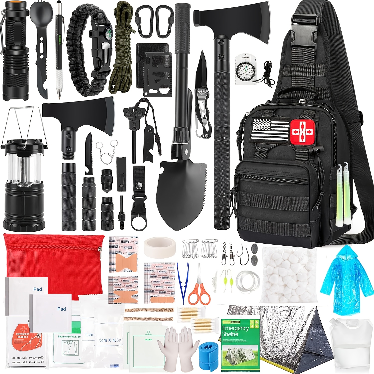 272pcs of survival gear and equipment fire starter the   for camping   outdoors a perfect gift essential supplies such as   hunting and first aid suitable for men and women