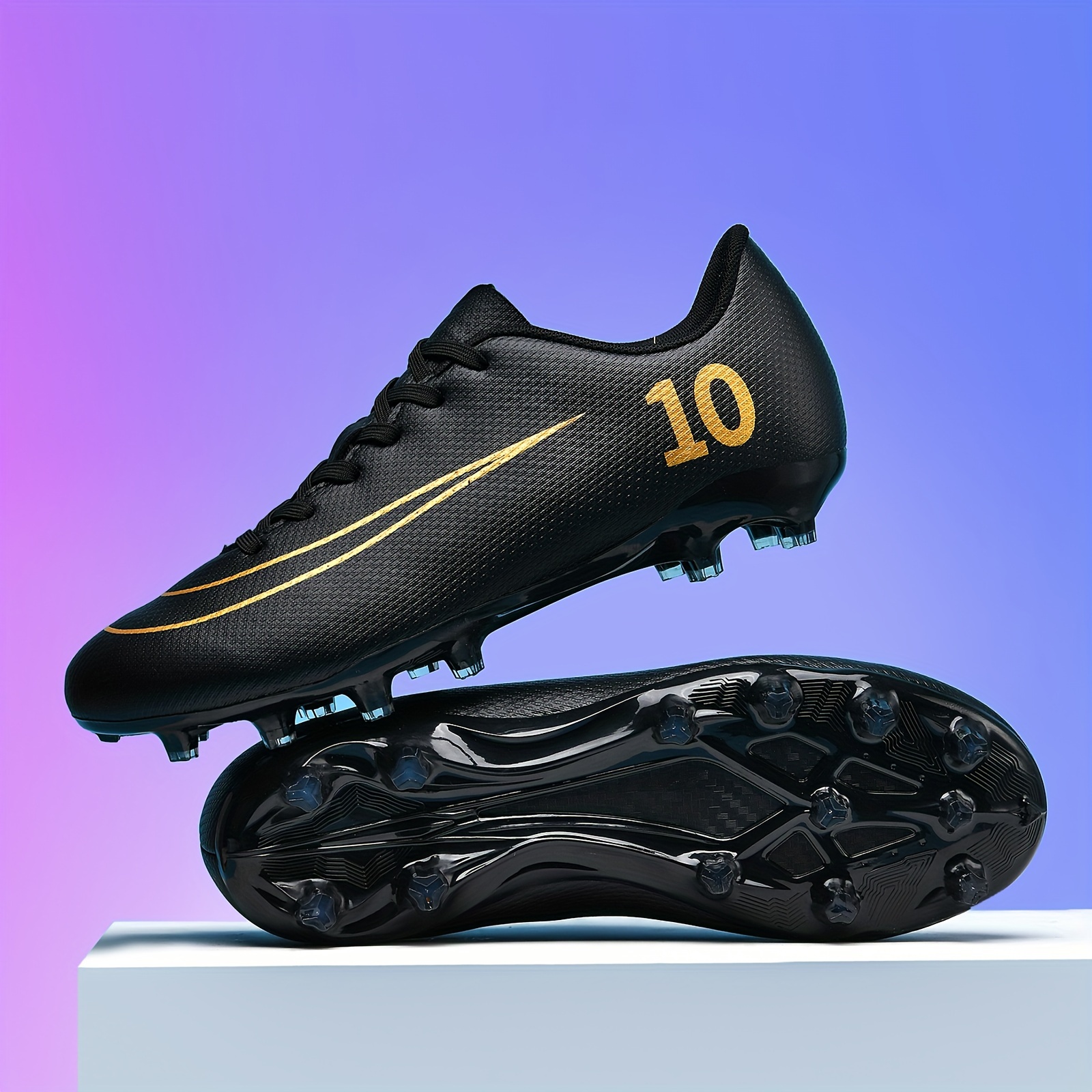 

Boy's Non Slip Ag Football Cleat, Professional Comfy Outdoor Breathable Soccer Cleats & Shoes For Training Competition