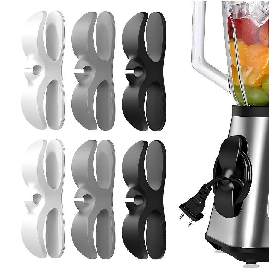 A Set of 6 Kitchen Appliance Cord Organizers, Including a Holder for The Air Fryer And Coffee Machine Cable Management Clips