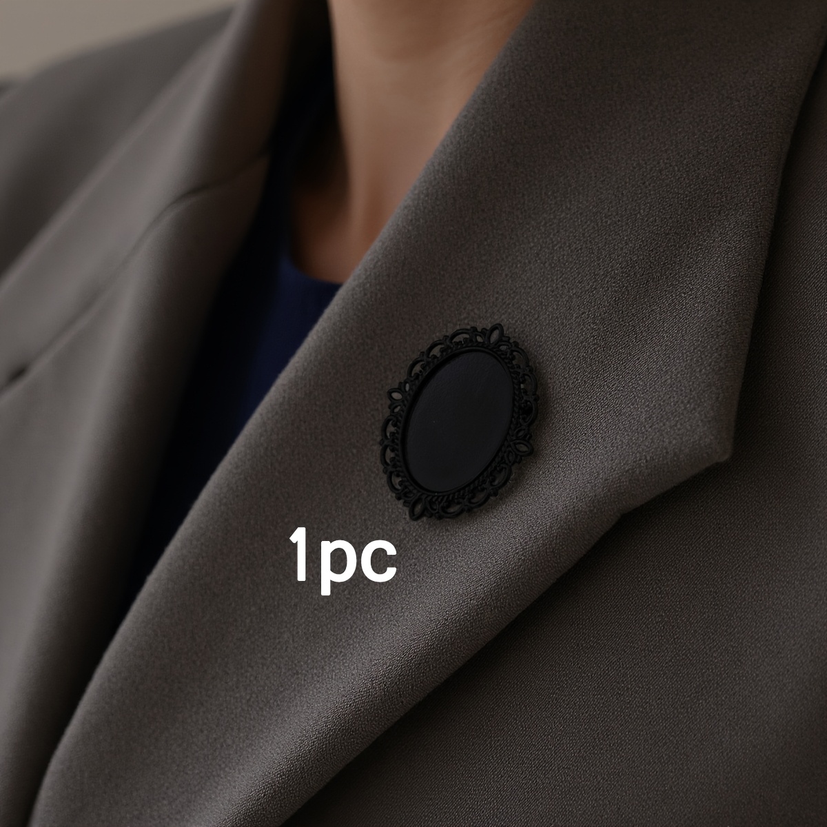 TEMU Personalized Custom Retro Brooch, Glass Inlaid Convex Effect, Photo Customization, Memorializing The , Commemorating Relatives, Etc., Available,