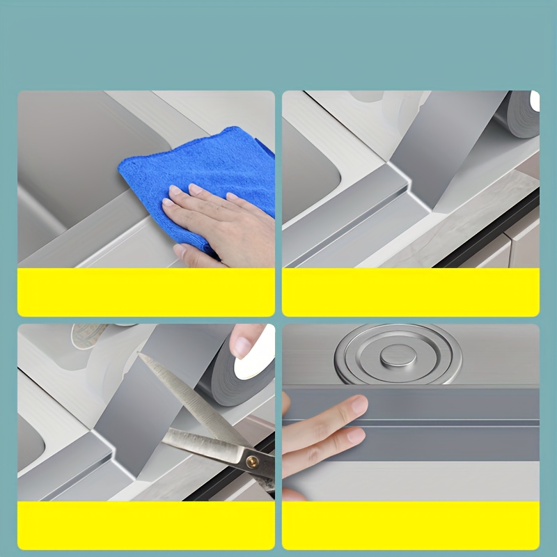 10 Meters of Tape, 50Mm Wide, Designed for Kitchen Repairs, Wall Patching, And Window Insulation. It Is Leakproof And Windproof, Suitable for Sealing Sinks And Toilets, Available in White, Black, Or Silvery Options
