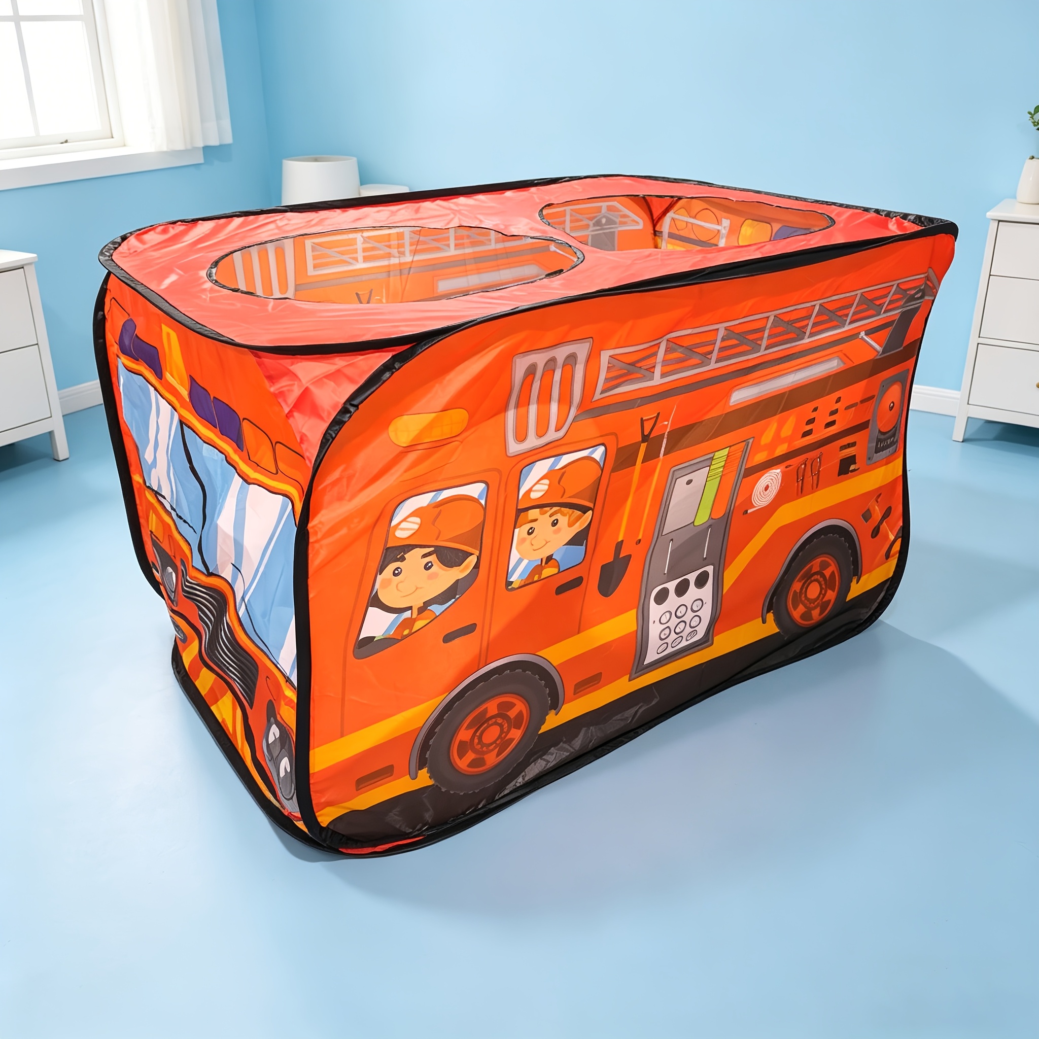 Image of Kids Play Tent With Dome Window - Large Collapsible Indoor/outdoor Playhouse, Portable Play Tent For Birthday Party, Easy Setup, Durable Tent For